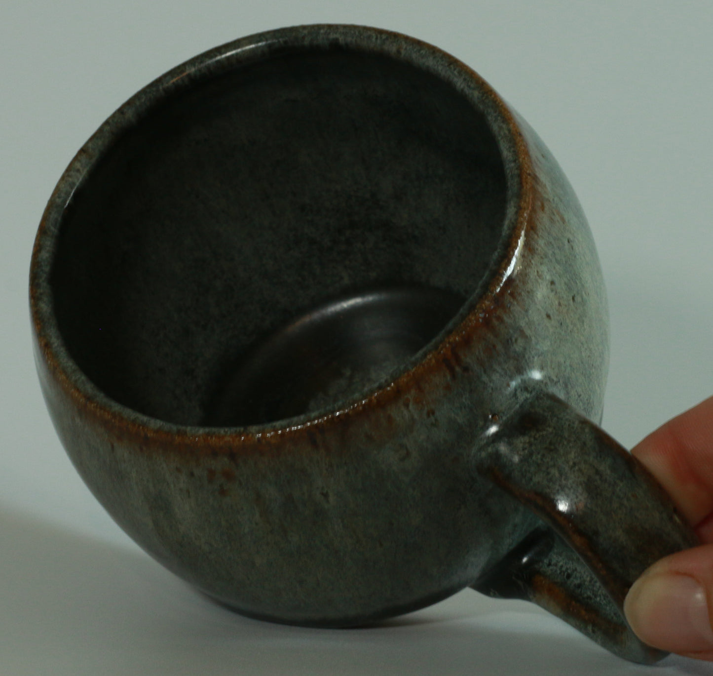 Sattin Blue/Brown Mug 12oz