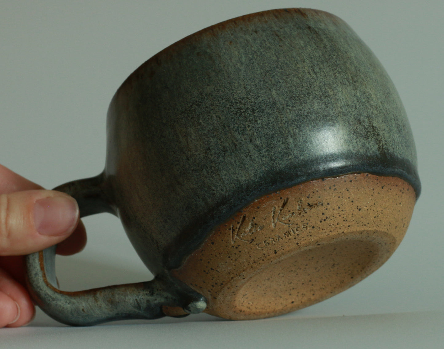 Sattin Blue/Brown Mug 12oz